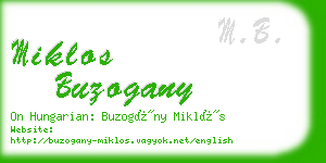 miklos buzogany business card